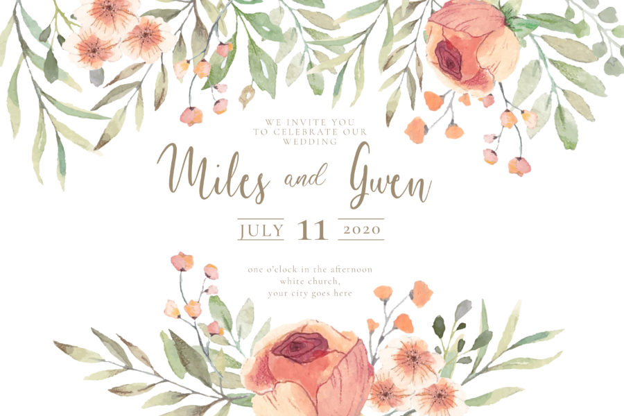 Květinové svatební oznámení
