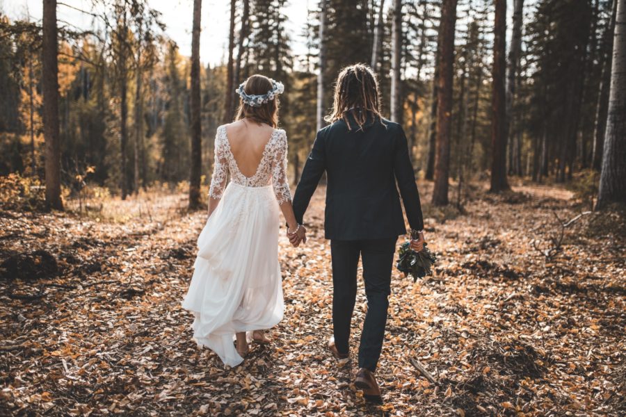 svatba v lese